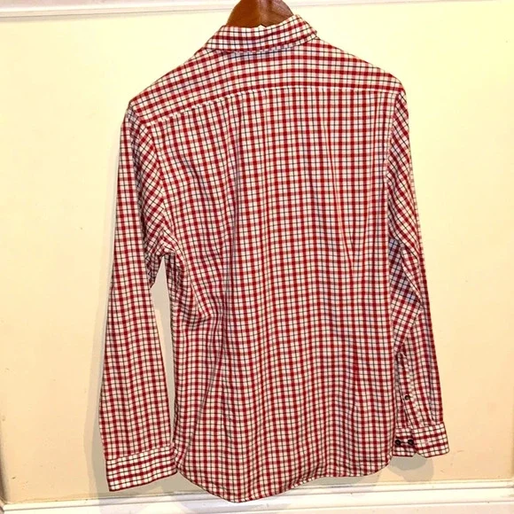 Express Fitted Red Plaid Button Down - Picture 7 of 7